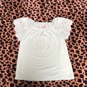 Mint Green Eyelet Sleeve Kids Top